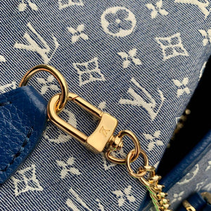 LV M42238 Louis Vuitton Bucket PM Tote Bag Blue - Default Title - View 6