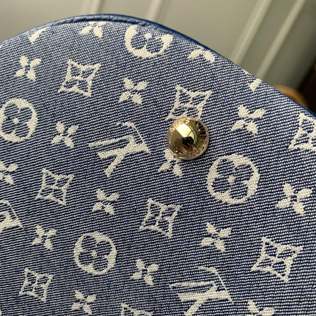 LV M42238 Louis Vuitton Bucket PM Tote Bag Blue