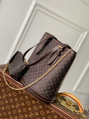 LV M42238 Louis Vuitton Bucket PM Tote Bag Brown - Default Title - View 2