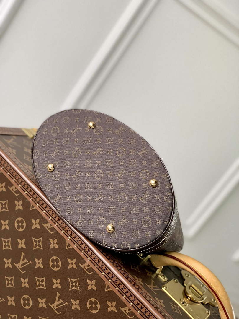 LV M42238 Louis Vuitton Bucket PM Tote Bag Brown - Default Title - View 3