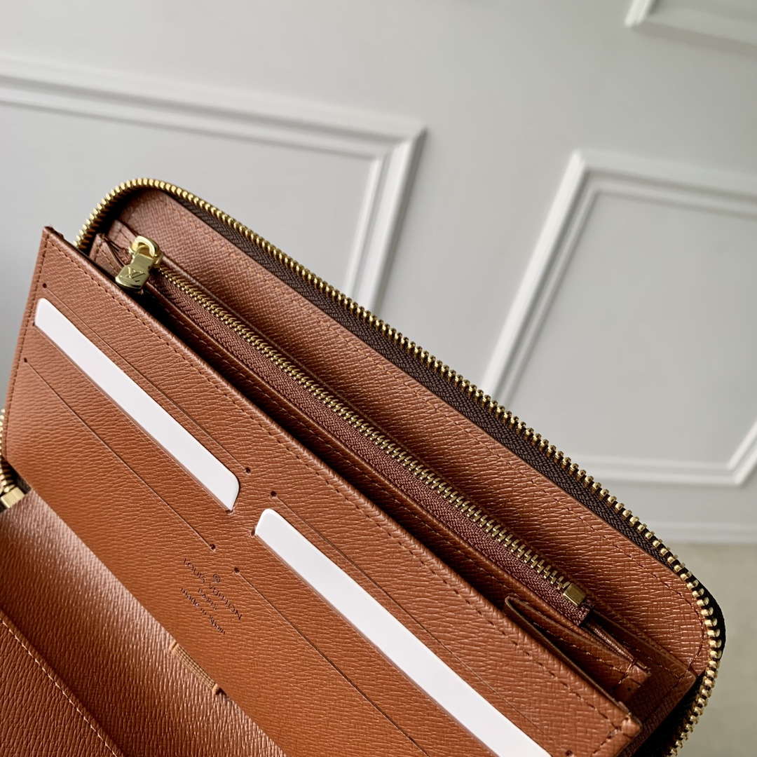 LV M42616 Louis Vuitton Zippy Wallet Monogram coated canvas - Default Title - View 7