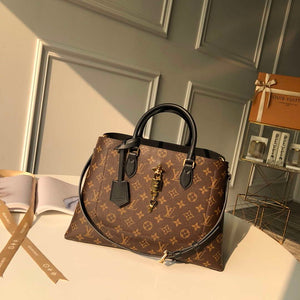 LV M43550 Louis Vuitton Flower Tote Monogram Black - Default Title - View 1