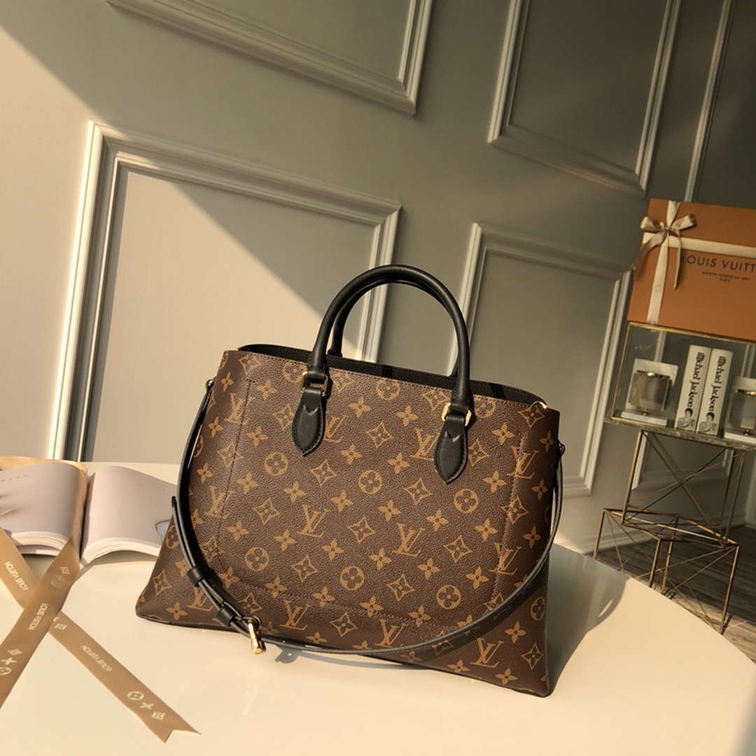 LV M43550 Louis Vuitton Flower Tote Monogram Black - Default Title - View 2