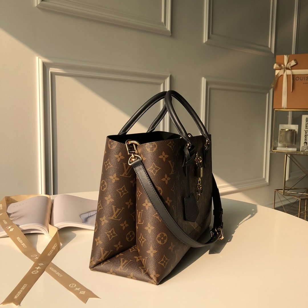 LV M43550 Louis Vuitton Flower Tote Monogram Black - Default Title - View 4