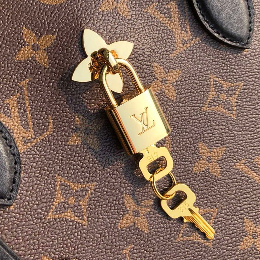 LV M43550 Louis Vuitton Flower Tote Monogram Black