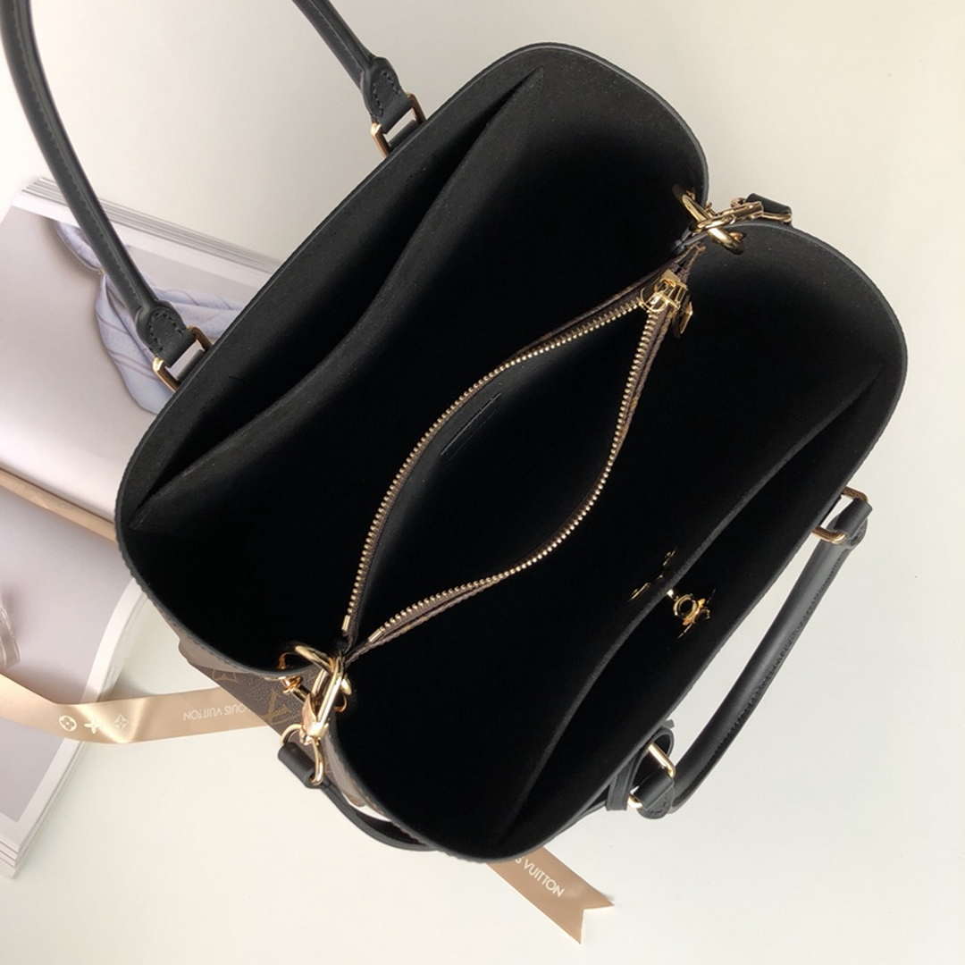 LV M43550 Louis Vuitton Flower Tote Monogram Black