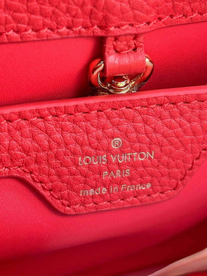 LV M43935 Louis Vuitton Capucines BB Handbag Taurillon Red - Default Title - View 8