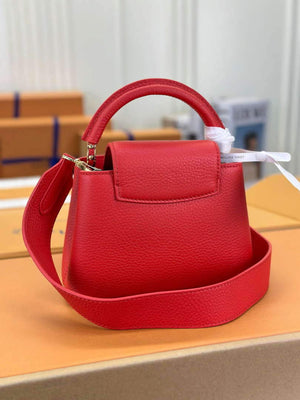 LV M43935 Louis Vuitton Capucines Mini Handbag Taurillon Red - Default Title - View 2