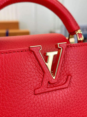 LV M43935 Louis Vuitton Capucines Mini Handbag Taurillon Red - Default Title - View 9
