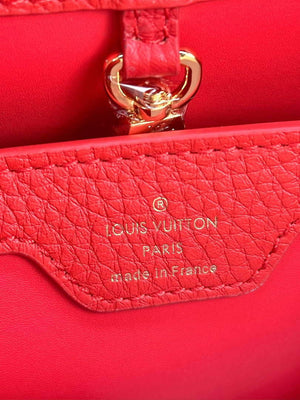 LV M43935 Louis Vuitton Capucines MM Taurillon Handbag Red - Default Title - View 8