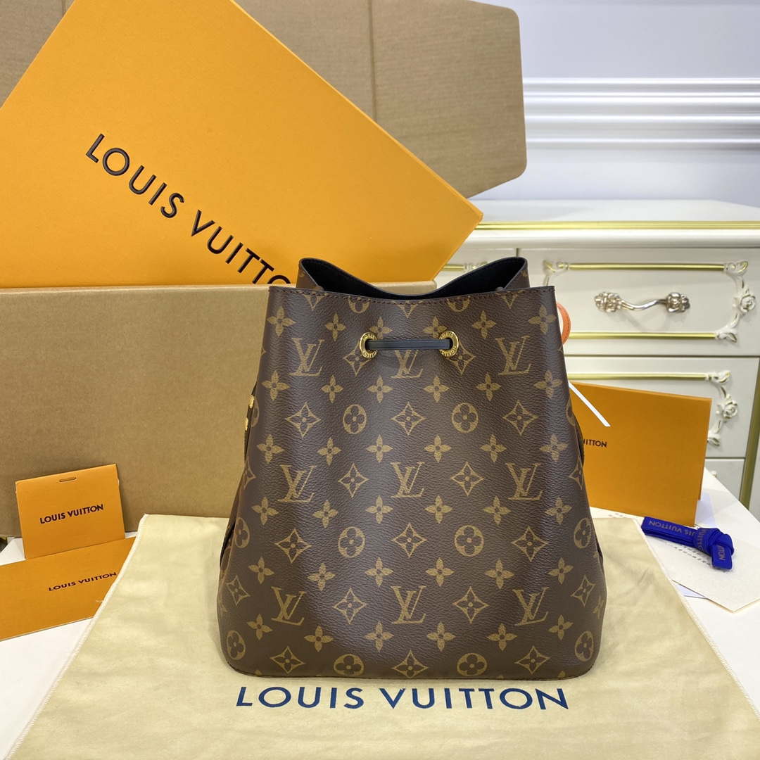 LV M44020 Louis Vuitton N¨¦ONO¨¦ MM Bag Monogram Black - Default Title - View 3