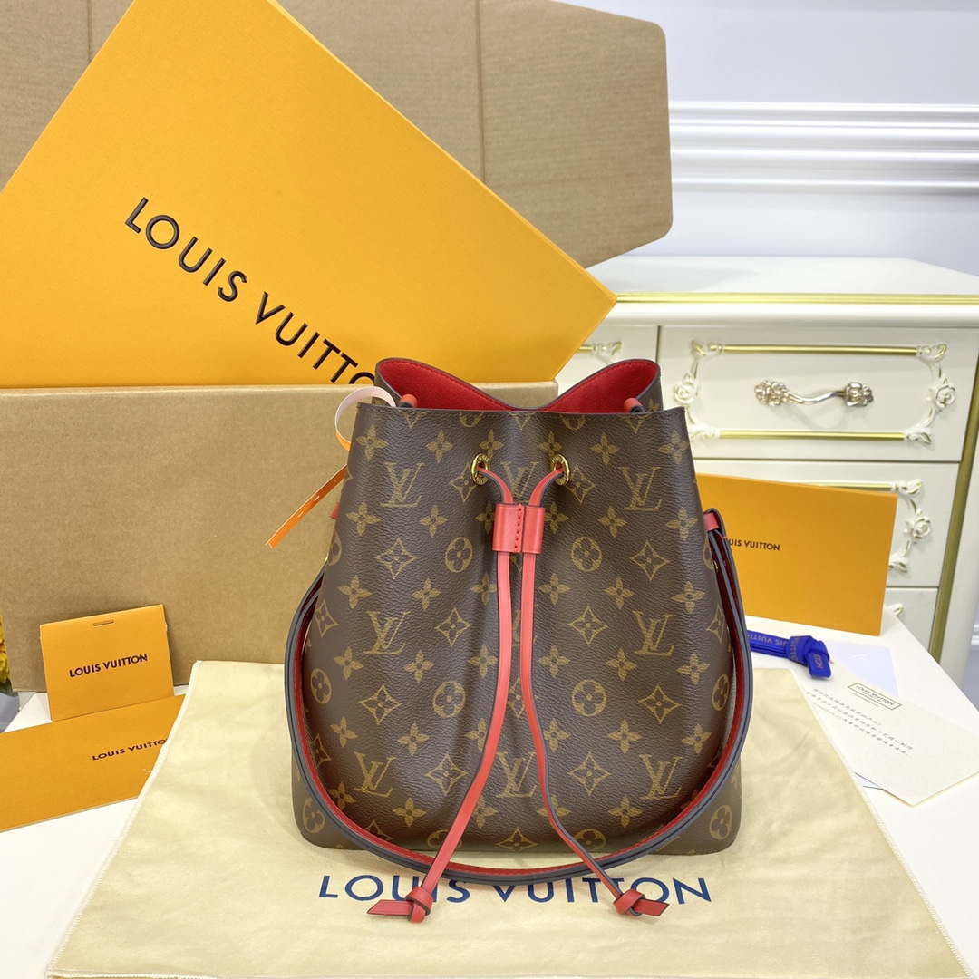 LV M44021 Louis Vuitton N¨¦ONO¨¦ MM Bag Monogram Red