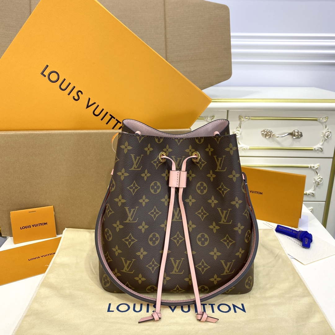 LV M44022 Louis Vuitton MM N¨¦ONO¨¦ Bag Monogram Pink - Default Title - View 1