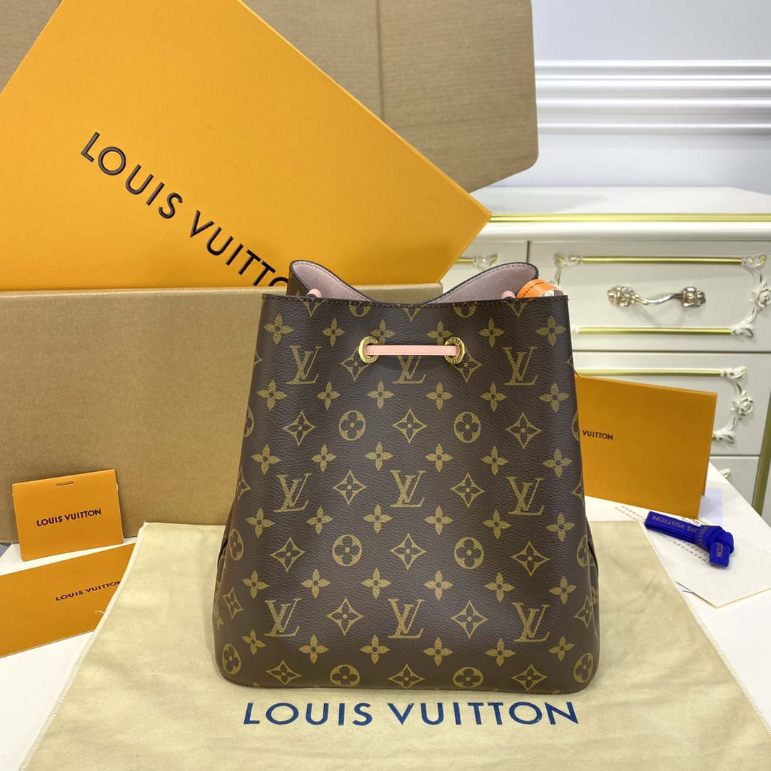 LV M44022 Louis Vuitton MM N¨¦ONO¨¦ Bag Monogram Pink