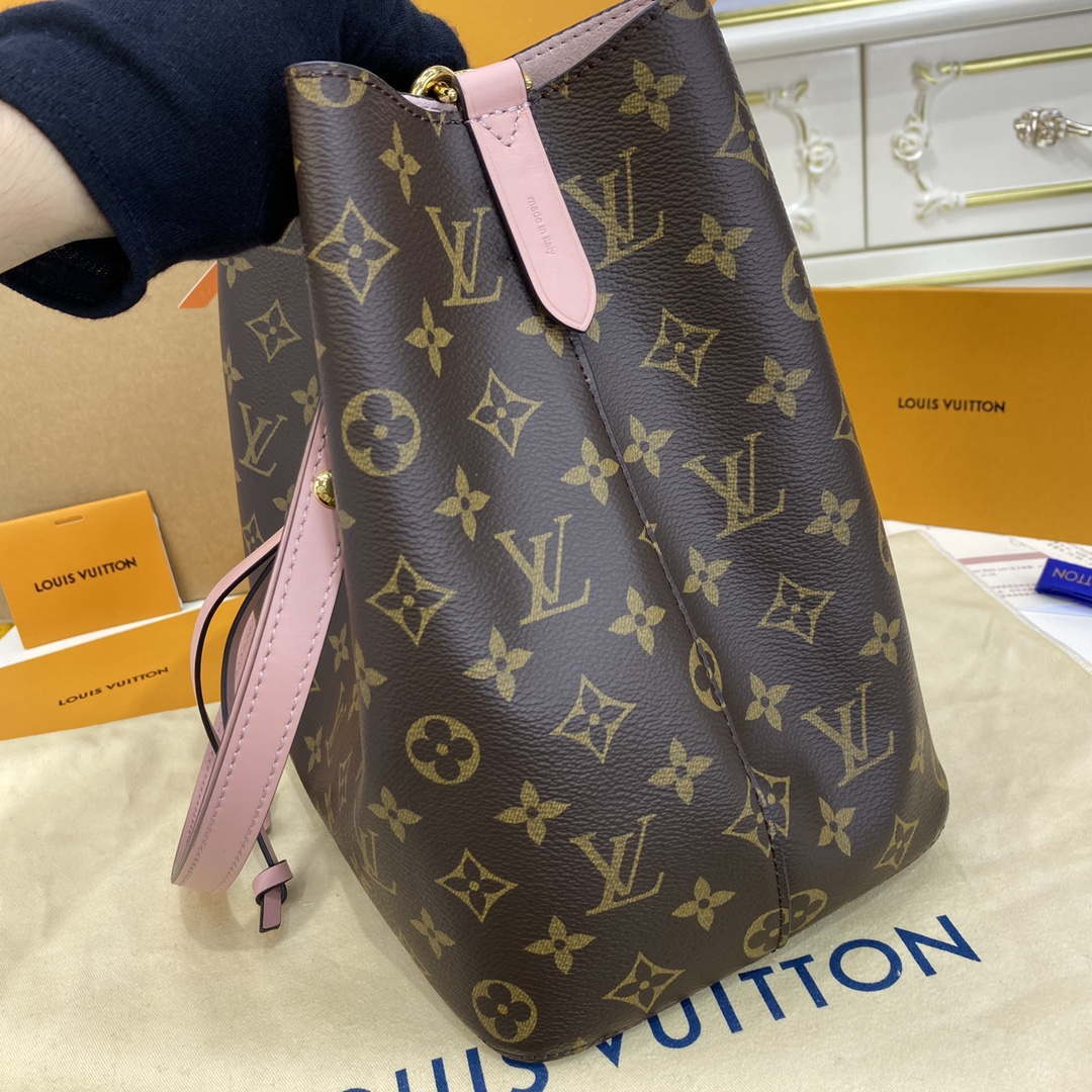 LV M44022 Louis Vuitton MM N¨¦ONO¨¦ Bag Monogram Pink