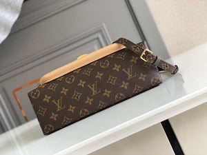 LV M44257 Louis Vuitton Marignan Messenger Top Handle Monogram M43960 Bag Apricot - Default Title - View 4