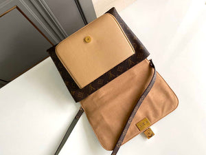 LV M44257 Louis Vuitton Marignan Messenger Top Handle Monogram M43960 Bag Apricot - Default Title - View 7
