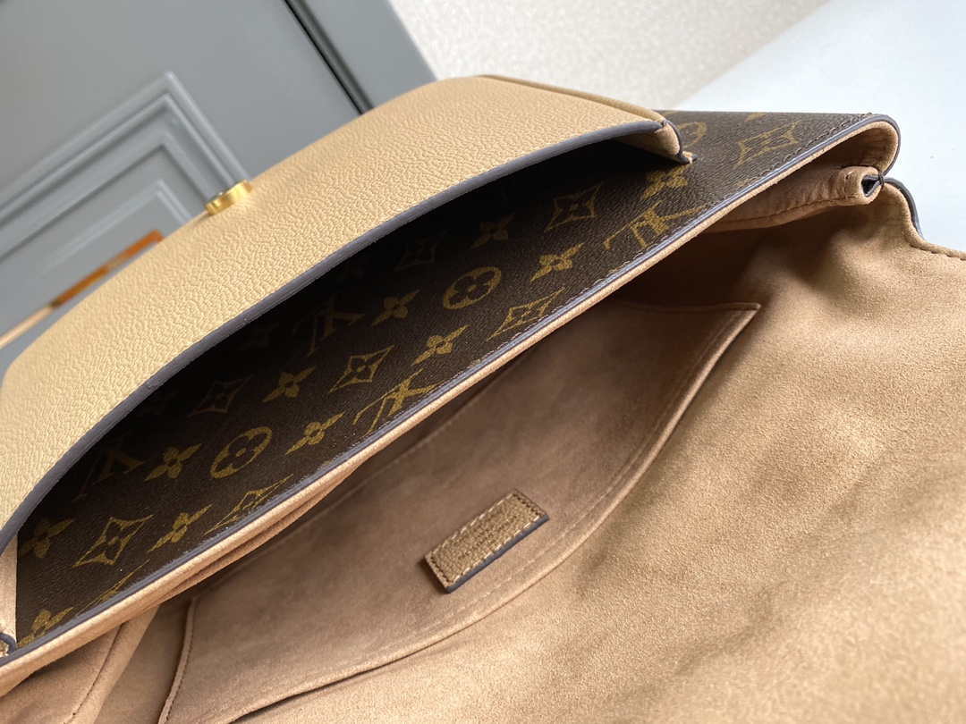 LV M44257 Louis Vuitton Marignan Messenger Top Handle Monogram M43960 Bag Apricot - Default Title - View 9