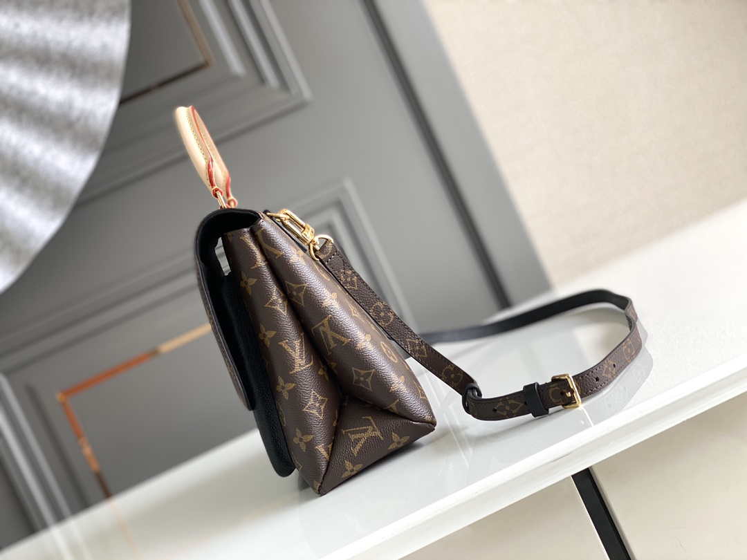 LV M44259 Louis Vuitton Marignan Messenger Top Handle Monogram M44257 Bag Black - Default Title - View 3