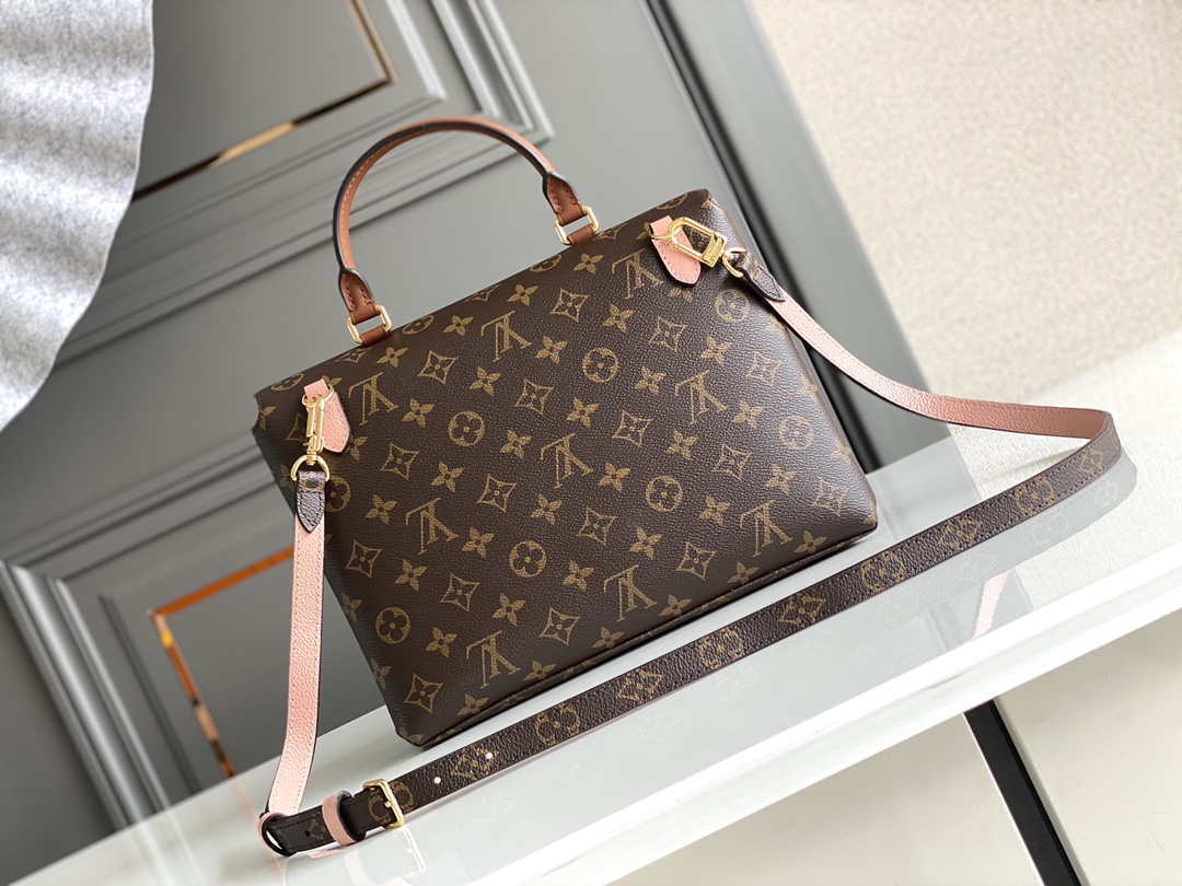 LV M44259 Louis Vuitton Marignan Messenger Top Handle Monogram M44286 Bag Pink - Default Title - View 2