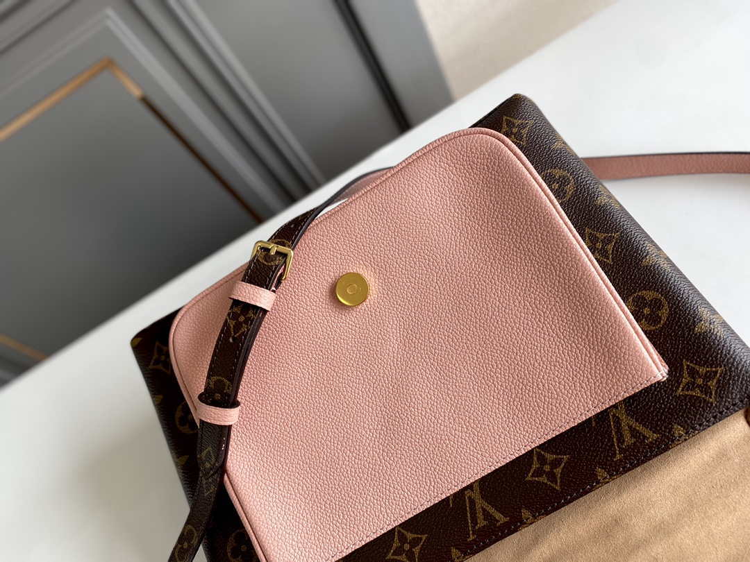 LV M44259 Louis Vuitton Marignan Messenger Top Handle Monogram M44286 Bag Pink - Default Title - View 7