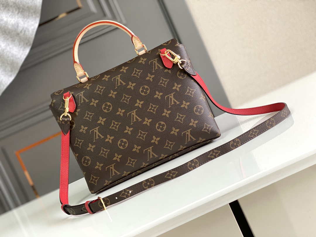 LV M44286 Louis Vuitton Marignan Messenger Top Handle M44259 Monogram Bag Red - Default Title - View 2