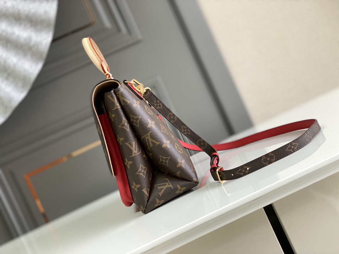 LV M44286 Louis Vuitton Marignan Messenger Top Handle M44259 Monogram Bag Red - Default Title - View 3