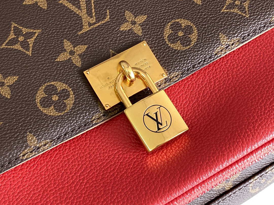LV M44286 Louis Vuitton Marignan Messenger Top Handle M44259 Monogram Bag Red - Default Title - View 5