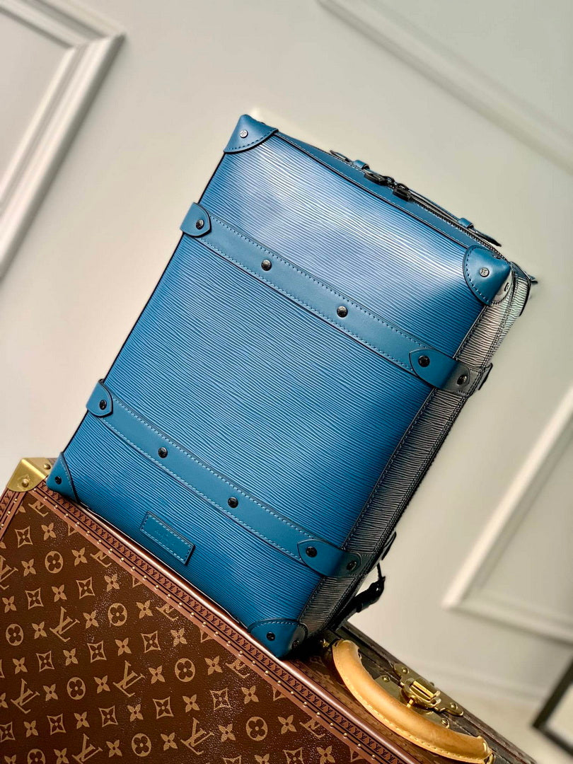 LV M44752 Louis Vuitton Soft Trunk Small Backpack Blue - Default Title - View 1