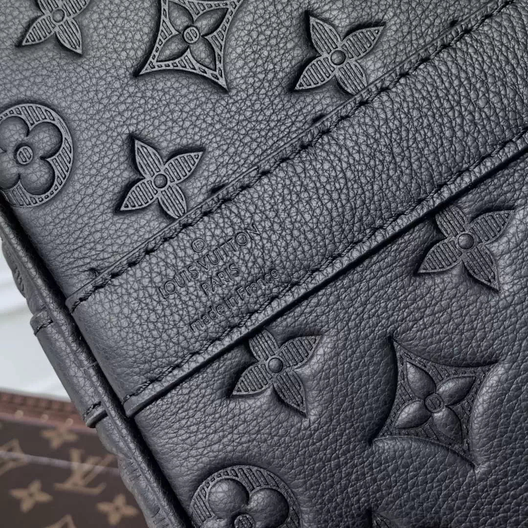 LV M44810 Louis Vuitton Keepall Bandouliere 50 Monogram shadow leather Black - Default Title - View 8