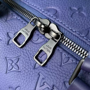 LV M44810 Louis Vuitton Keepall Bandouliere  50 Monogram shadow leather Navy Blue - Default Title - View 7