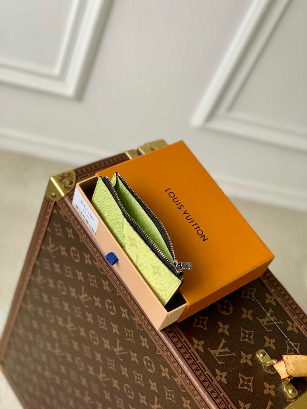 LV M14109 Coin Card Holder Taigarama Lemon Yellow