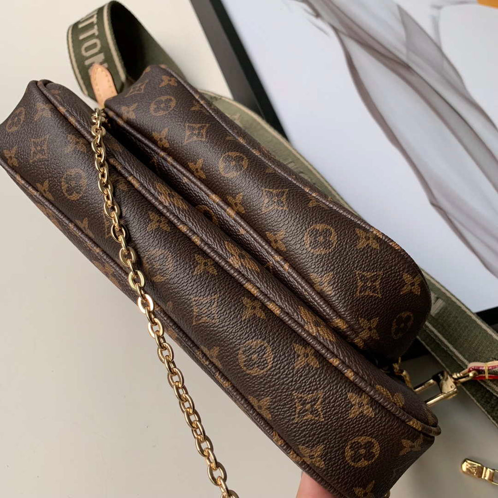 LV M44813 Louis Vuitton M44823 Multi Pochette Accessoires Bag Light Green