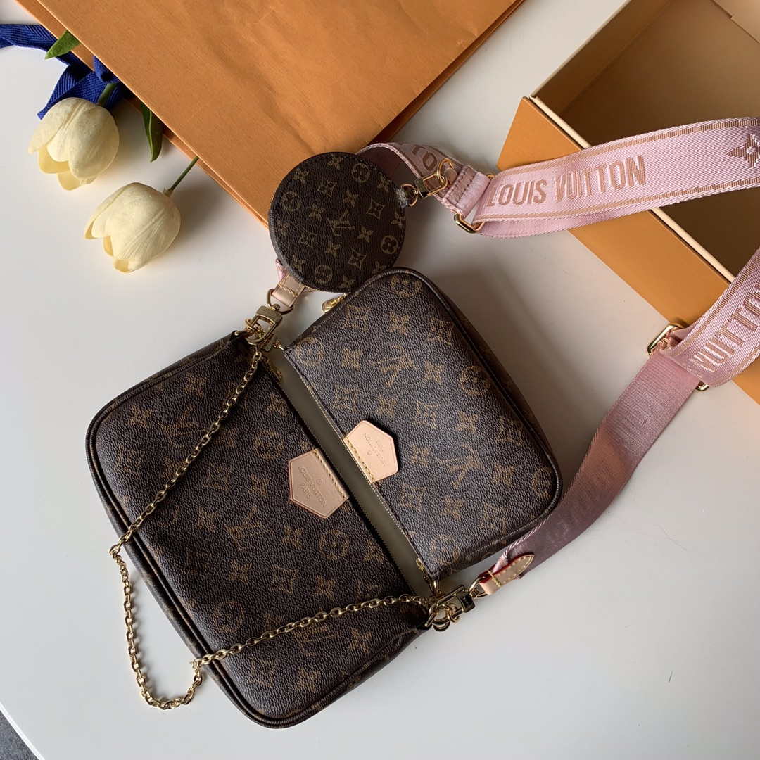 LV M44813 Louis Vuitton M44823 Multi Pochette Accessoires Bag Pink - Default Title - View 3