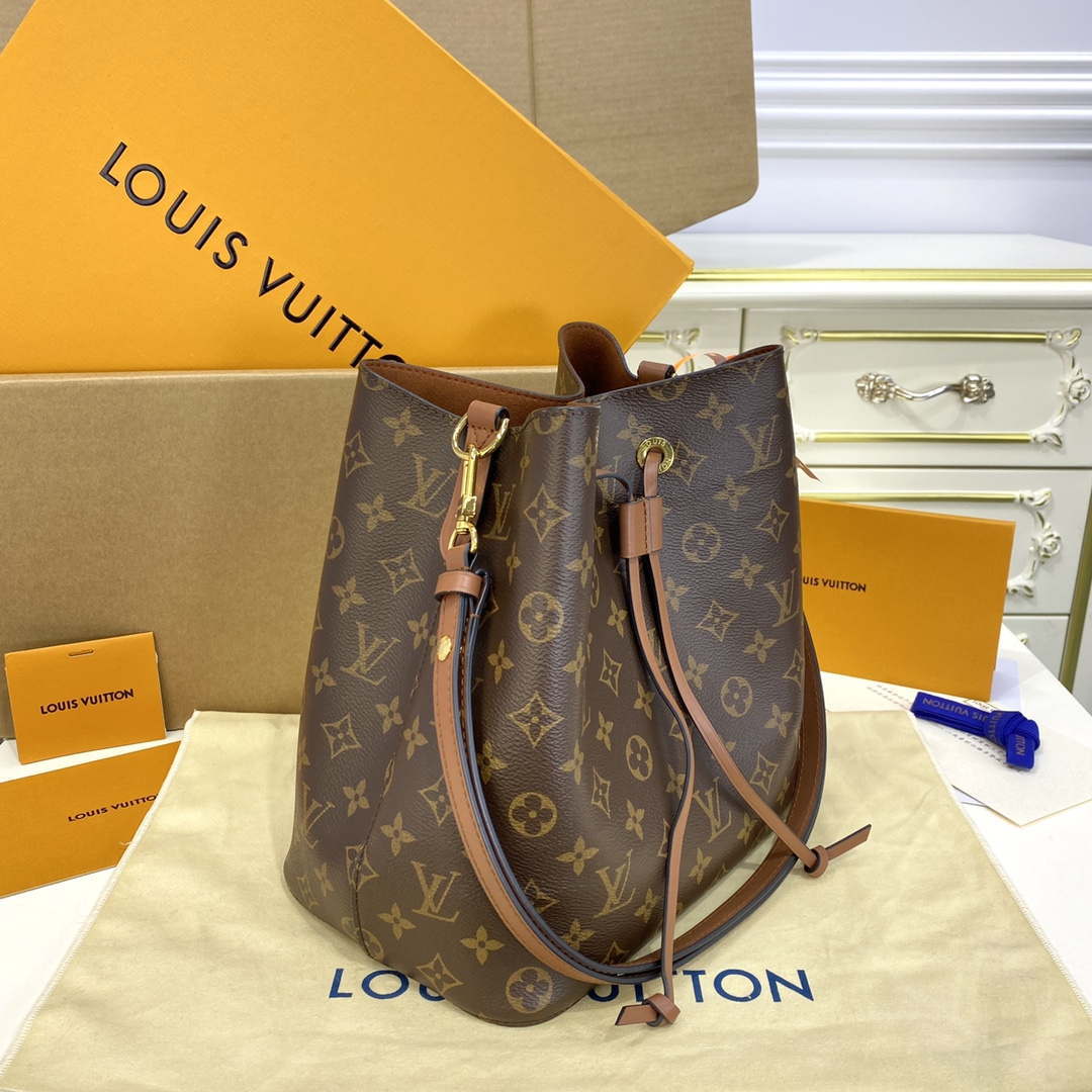 LV M44887 Louis Vuitton MM N¨¦ONO¨¦ Bag Monogram Caramel Brown