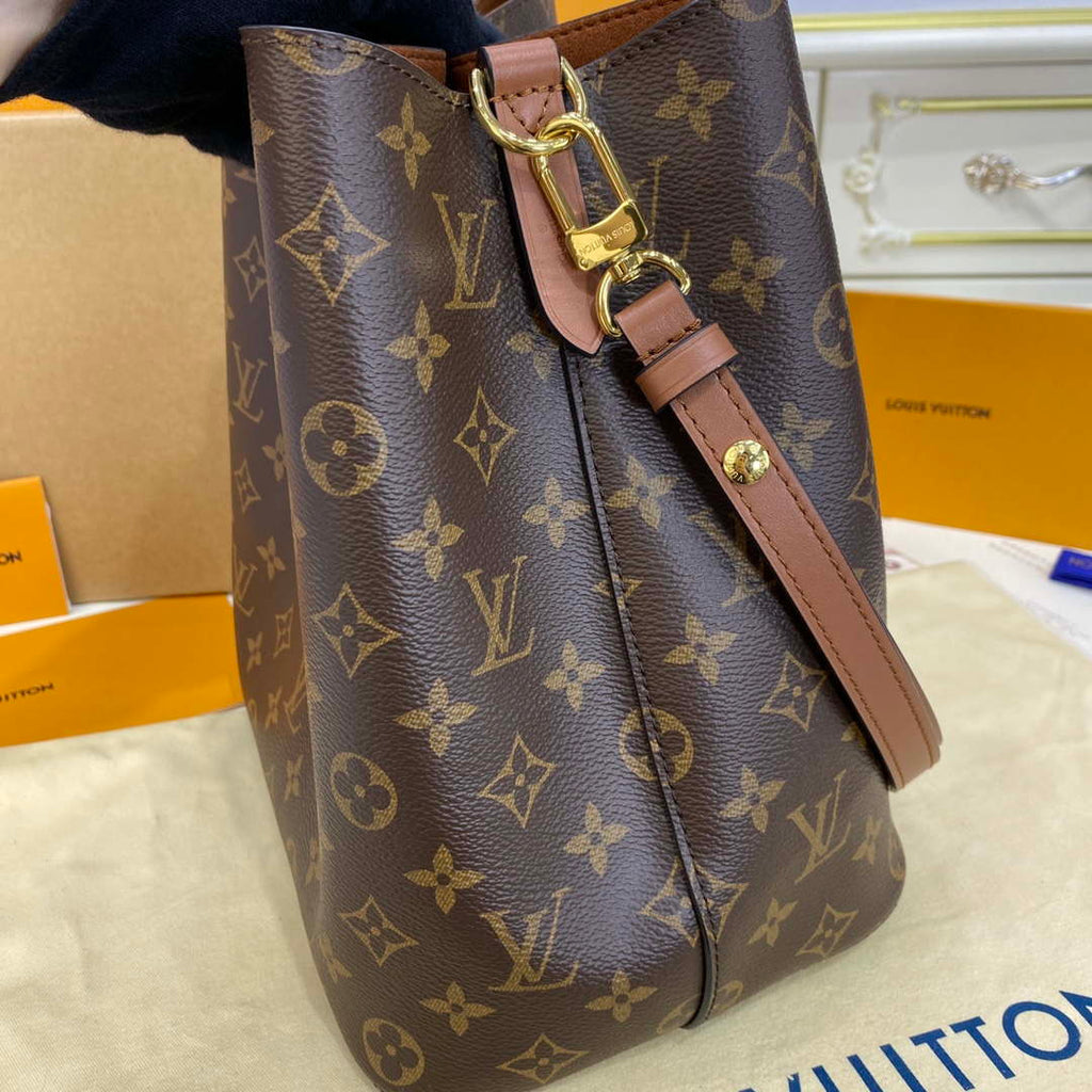 LV M44887 Louis Vuitton MM N¨¦ONO¨¦ Bag Monogram Caramel Brown