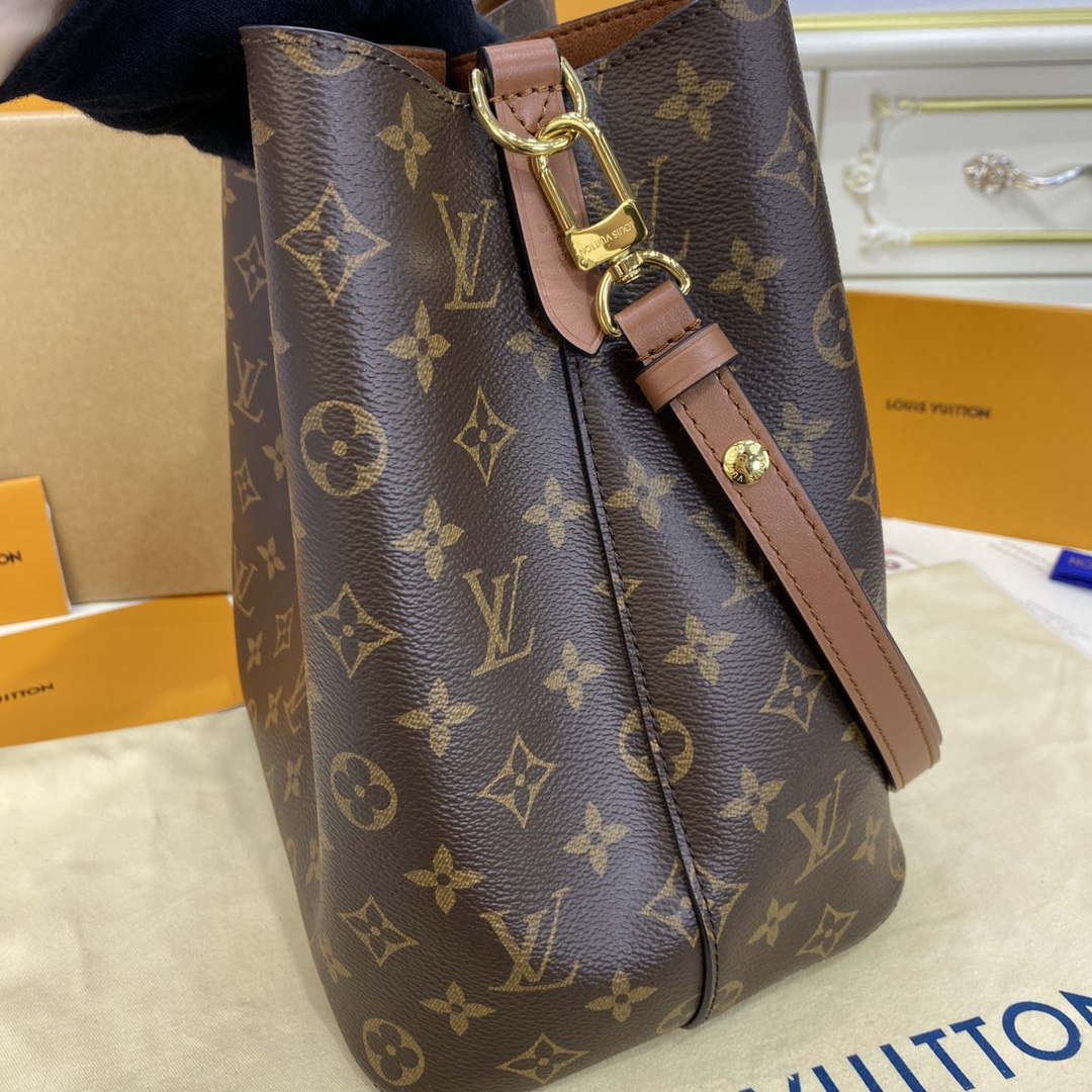LV M44887 Louis Vuitton MM N¨¦ONO¨¦ Bag Monogram Caramel Brown - Default Title - View 4