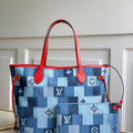 LV M44918 Louis Vuitton Lvxlol Neverfull MM Bag M45201 Monogram Blue - luxibagsmall