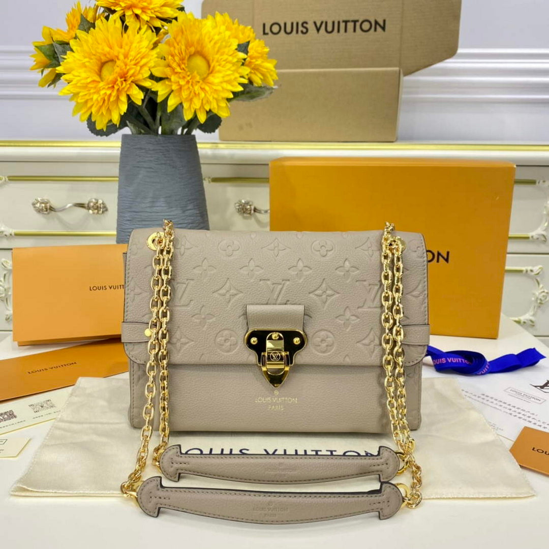 LV M44929 Louis Vuitton Vavin PM Shoulder Bag Tourterelle Grey - Default Title - View 1