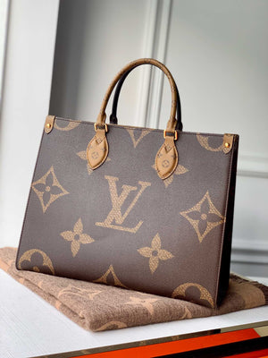 LV M45321 Louis Vuitton Onthego MM Bag M45320 Monogram and Monogram Reverse - Default Title - View 1