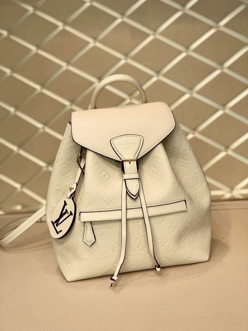 LV M45410 Louis Vuitton Montsouris Backpack Milky white - Default Title - View 1