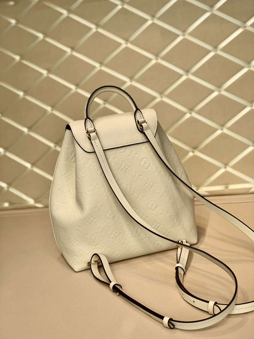 LV M45410 Louis Vuitton Montsouris Backpack Milky white