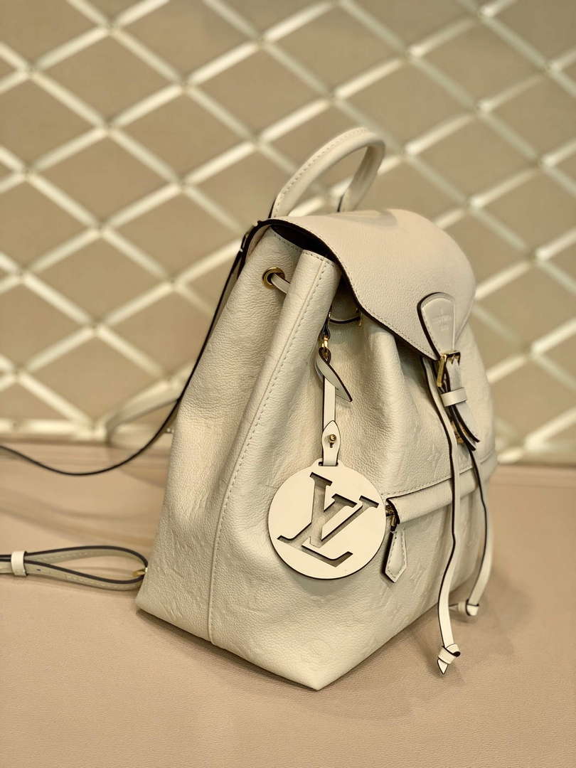 LV M45410 Louis Vuitton Montsouris Backpack Milky white - Default Title - View 3