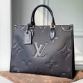 LV M45595 Louis Vuitton Onthego MM M45660 Bag Monogram Empreinte Leather Black