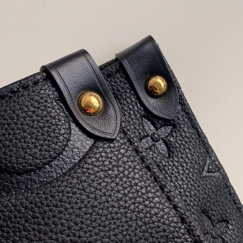 LV M45595 Louis Vuitton Onthego MM M45660 Bag Monogram Empreinte Leather Black