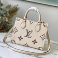 LV M45654  Louis Vuitton Onthego Pm Tote M45659 Bag Cream - luxibagsmall