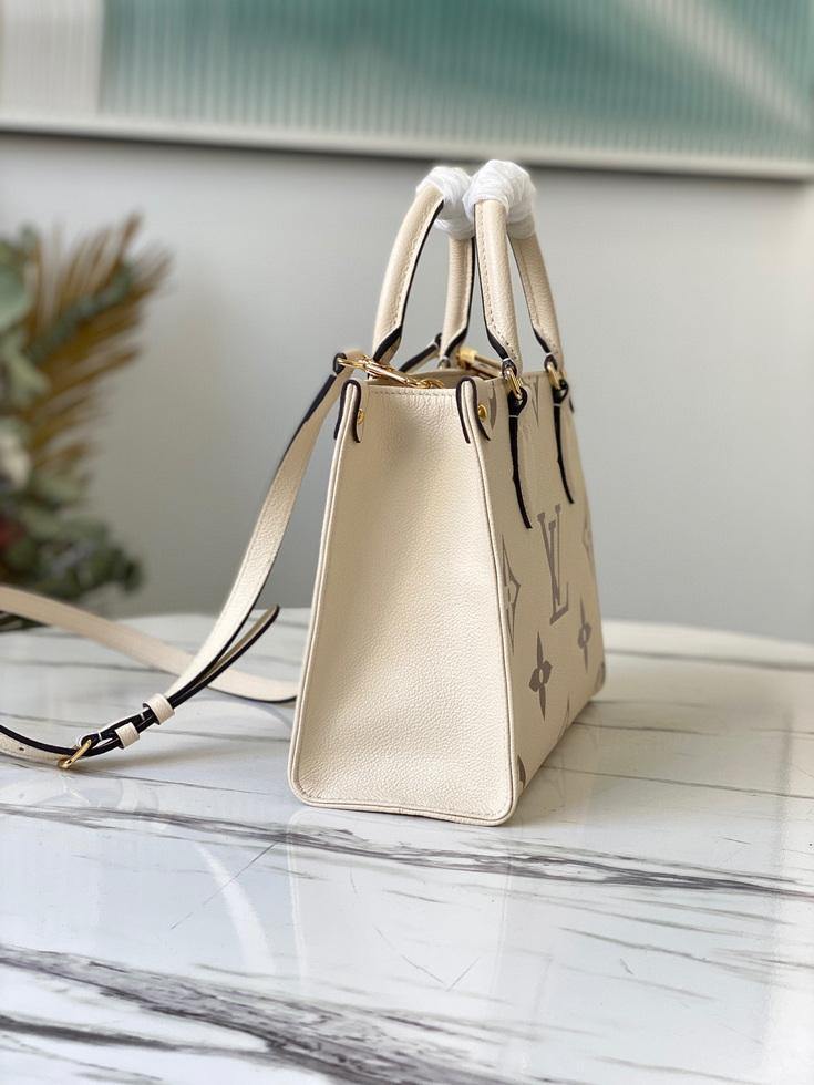 LV M45654  Louis Vuitton Onthego Pm Tote M45659 Bag Cream - luxibagsmall