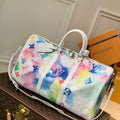 LV M45758 Louis Vuitton M41416 Keepall Bandouliere 50 Monogram Watercolour Blue coated canvas