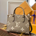 LV M45779 Louis Vuitton Onthego Pm Bag leather Gray - Default Title - View 1