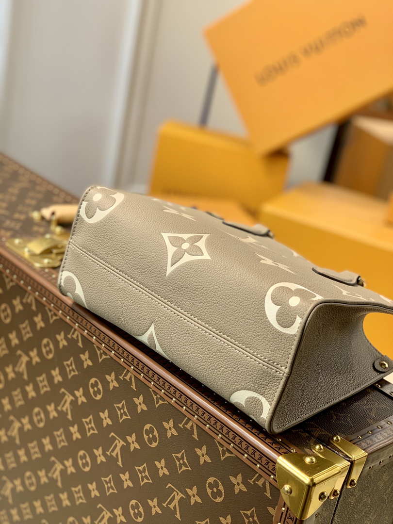LV M45779 Louis Vuitton Onthego Pm Bag leather Gray - Default Title - View 3